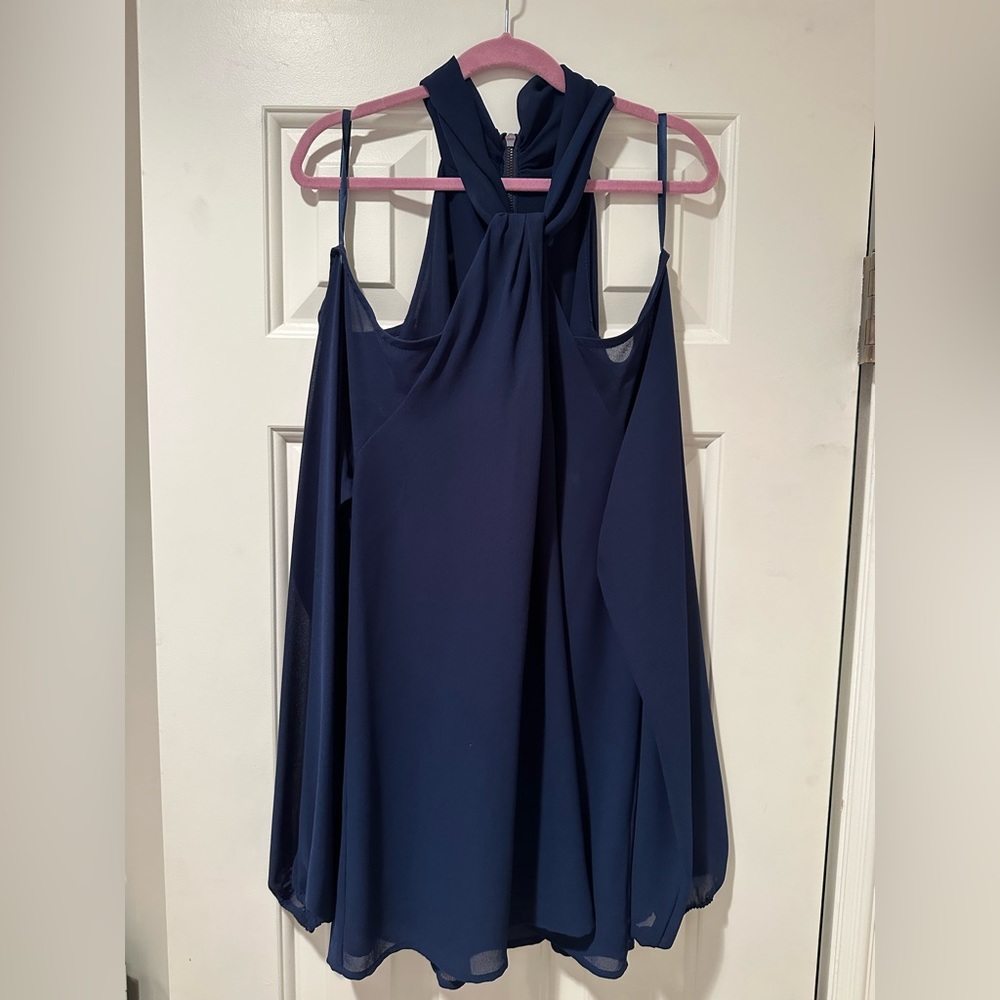 Pookie & Sebastian Cold Shoulder Long Sleeve Top